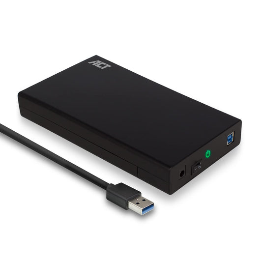 ACT cietā diska korpuss 3,5" SATA I/II/III HDD, USB 3.0, UASP atbalsts, bezrīku korpuss – AC1405