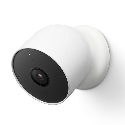 Google Nest Cam – Viedā uzraudzības kamera iekštelpām un ārtelpām, balta, 1 gabals (1 iepakojums)