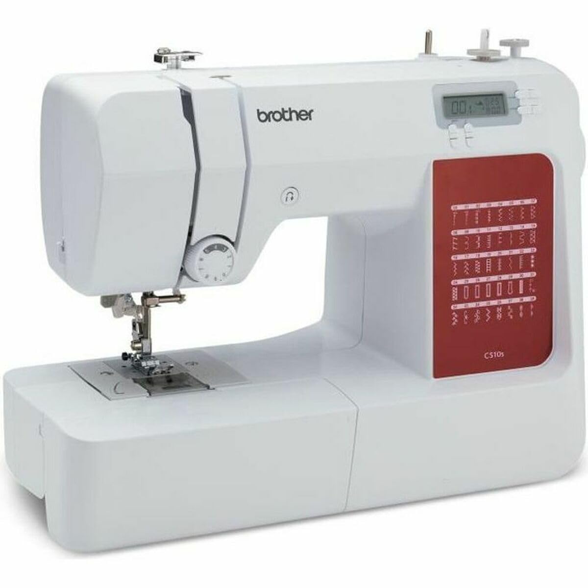 Šujmašīna Brother CS10s Classic, 40 dūrieni, datorvadāma, balta/sarkana