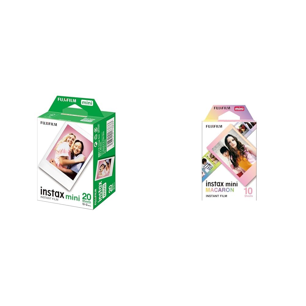 GT Photo retro fotofilma, 35 mm, 24 fotogrāfijām, zila
8. Fujifilm Instax Mini Instant Film, 2X 10 Blatt (20 Blatt), Weiß & Mini Frame WW1 Macaron, Bunt