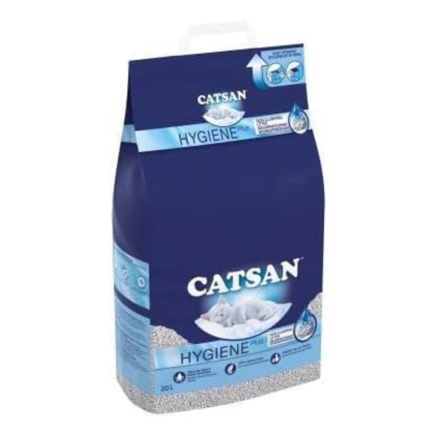 Kaķu pakaiši Catsan Hygiene, nesalīpoši, 3 iepakojumi pa 20 l, kopā 60 l