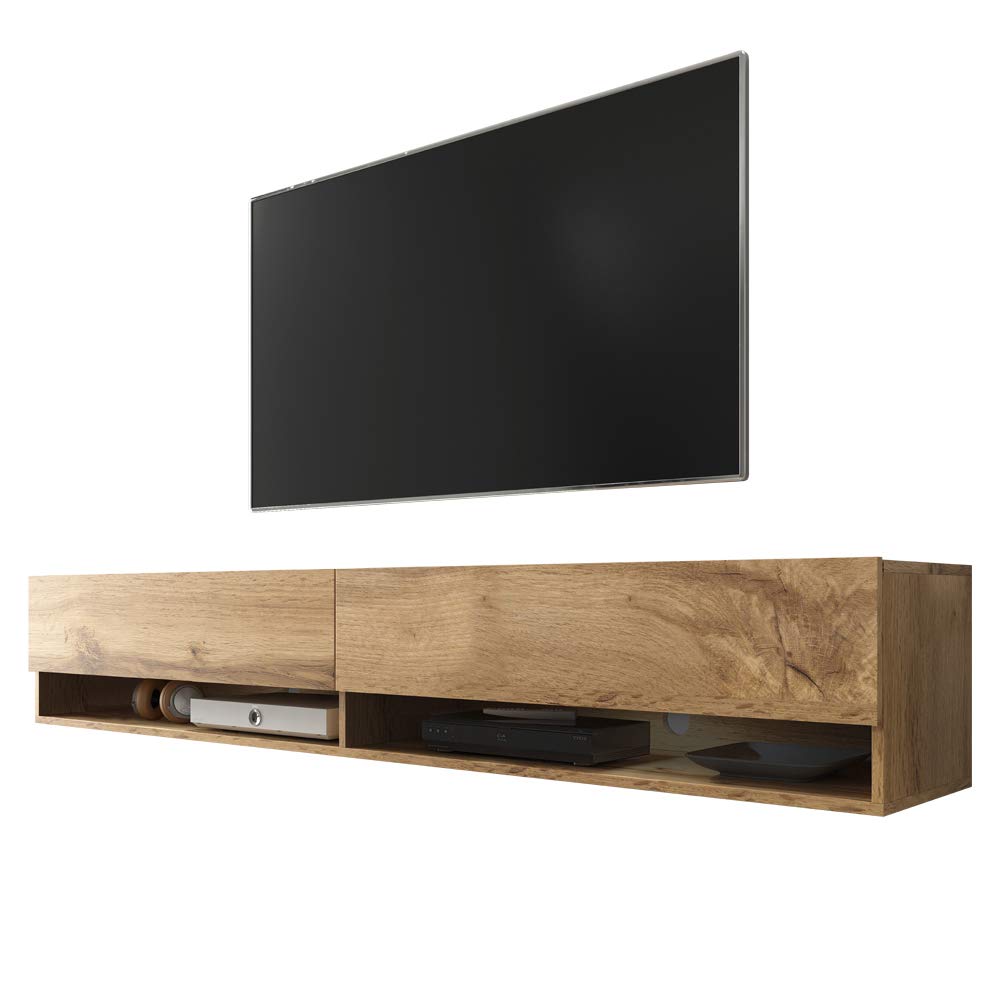 Selsey Wander – TV zema skapja/TV skapja Wotan ozola koka izskats piekārts 180cm
