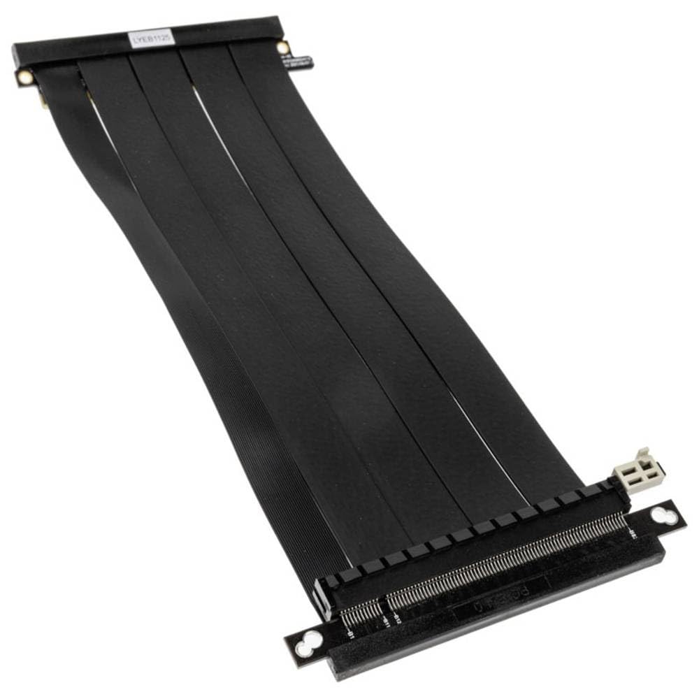 LIAN LI PW-PCI-4-24X Riser Cable - 240mm, Gen 4.0, black, high-speed PCIe connectivity for optimal performance.