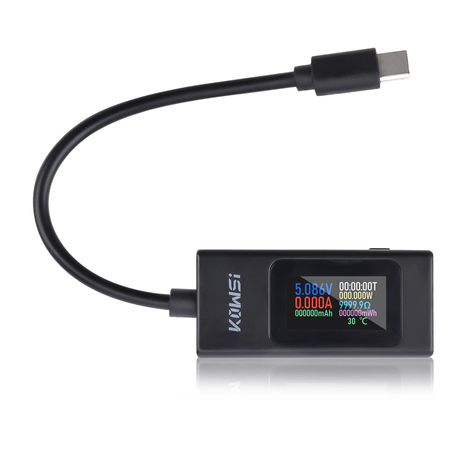 USB testers VOKTTA USB C tester, 4-30V 0-6.5A Type-C digitālais multimetrs, jaudas mērītājs, voltmetrs, strāvas mērītājs, jaudas kapacitātes detektors