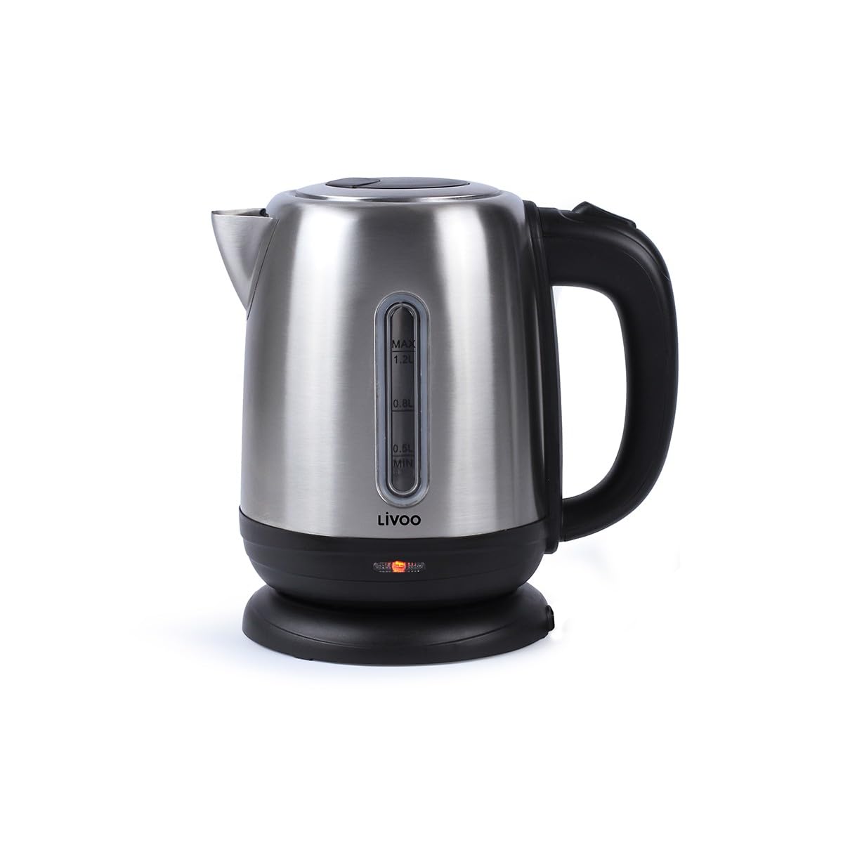 Livoo Elektriskā tējkanna 1,2 l 1630 W pelēka - ātra vārīšana, kompakts dizains, droša lietošana.