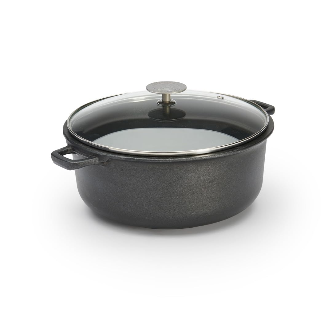 DE BUYER cepšanas katls - nerūsējošais tērauds, sudrabs, 24 cm, izturīgs un efektīvs cepšanai.