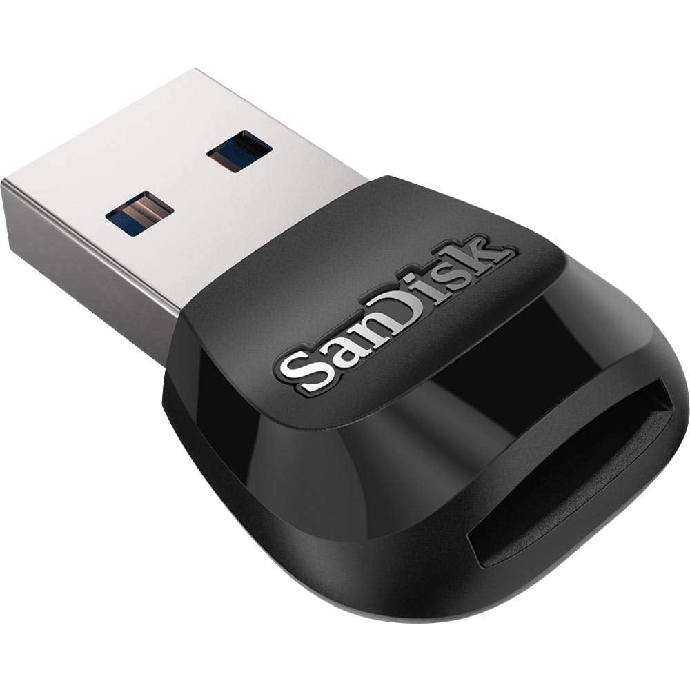 SanDisk MobileMate USB 3.0 karšu lasītājs (microSD atmiņas kartēm, kompakts un izturīgs dizains, atpakaļsaderīgs ar USB 2.0, 170 MB/s pārsūtīšana)