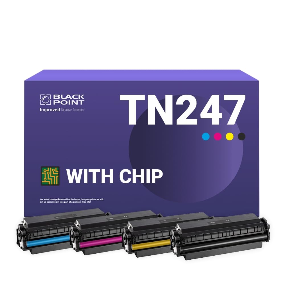 BLACK POINT Premium toneris - saderīgs ar Brother TN-247BK, melns, augstas kvalitātes, piemērots MFC un DCP printeriem.
