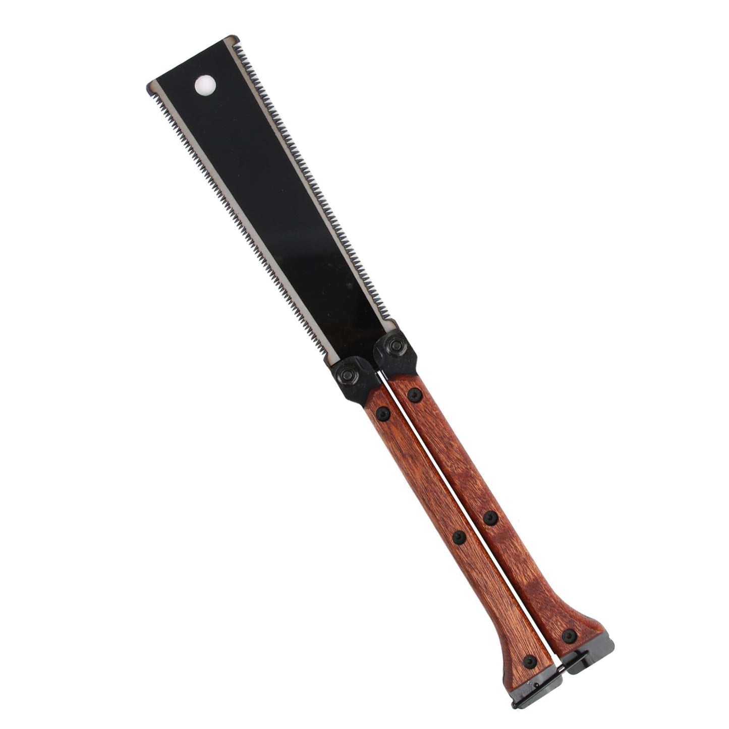 Saliekamais japāņu zāģis 140mm no SK5 oglekļa tērauda, divpusējs, kokapstrādei, DIY, kempingam un bushcraft