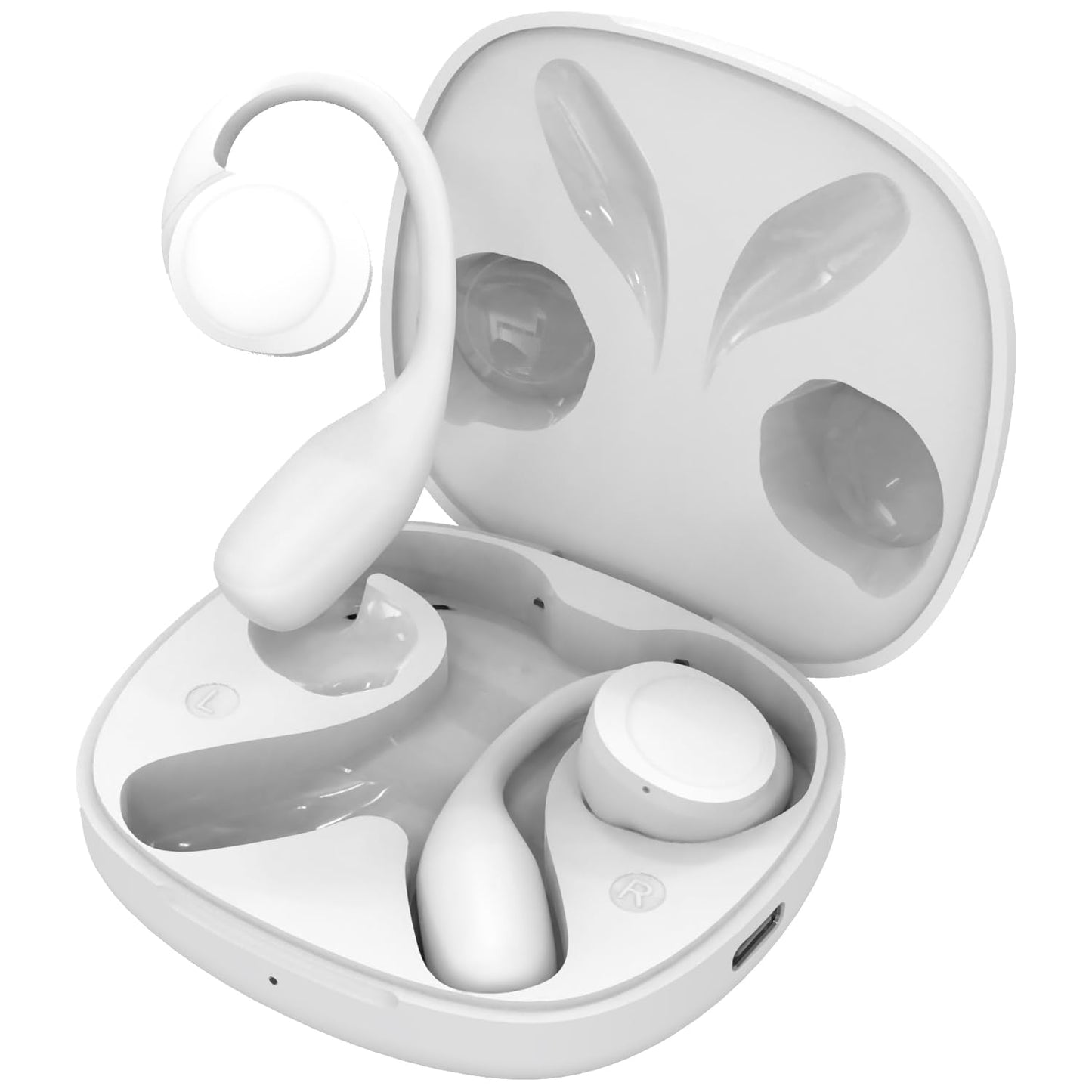 SPC Ether 2 Sense - Bezvadu Bluetooth austiņas ar trokšņu slāpēšanu, 30 stundu akumulatoru, IPX4, balts.