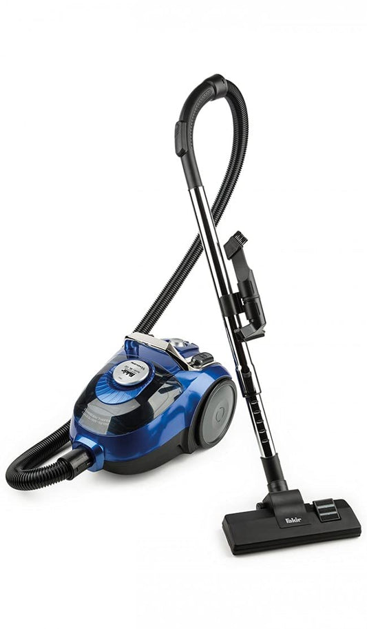 Fakir Apollo BL 150 - 800W bagless vacuum, adjustable power, cyclone system, stainless steel telescopic tube, 7m range, blue/silver.