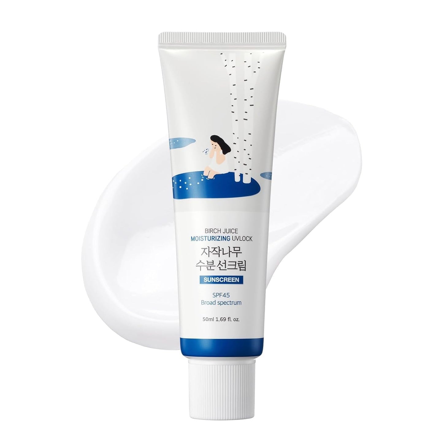 Saules aizsargkrēms ROUND LAB Birch Juice Moisturizing Sunscreen SPF50 PA++++, 50 ml