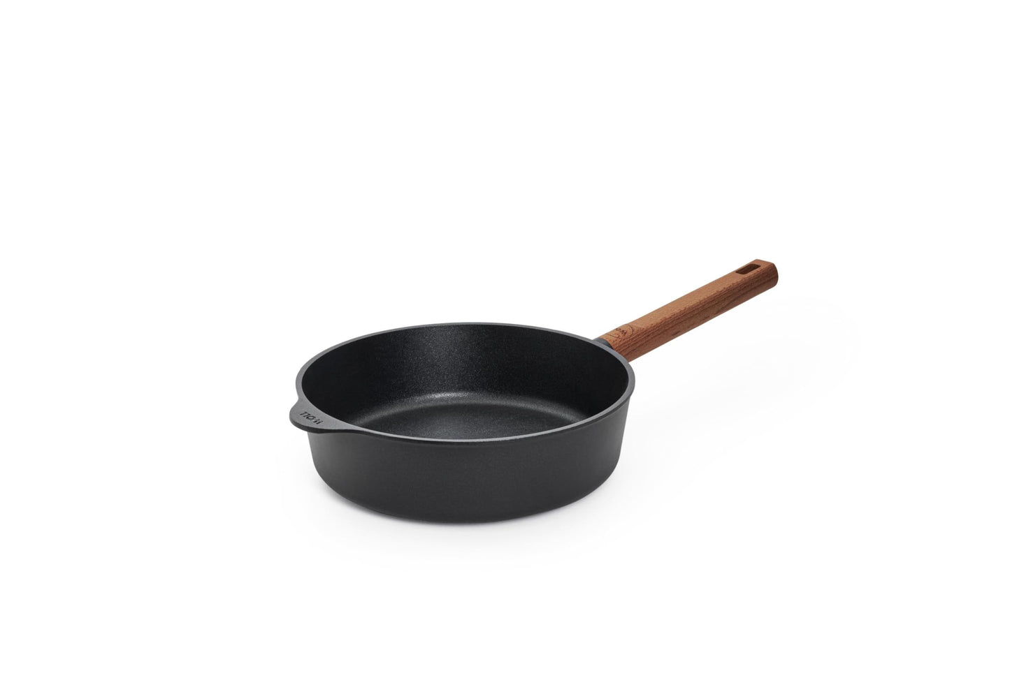 Woll Eco Logic QXR panna - induktīva, Ø 24 cm, 7 cm augsta, ilgtspējīgs koka rokturis, nelipīgs pārklājums, bez PFAS