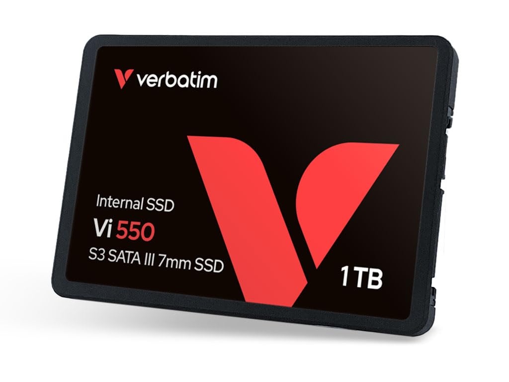 Verbatim Vi550 S3 SSD - 1TB internal SSD, 2.5'' SATA III interface, 3D NAND technology, black