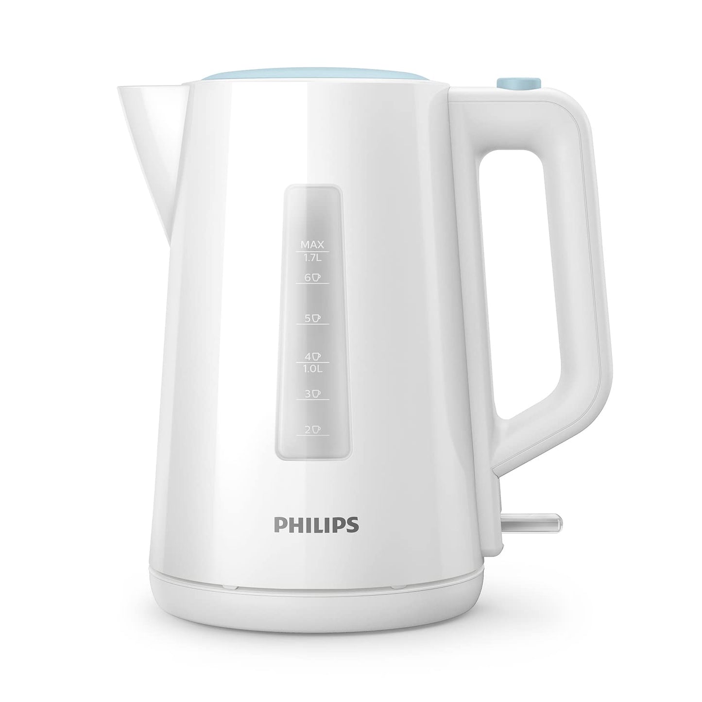 Philips ūdens vārītājs - 1,7 L, kontroles indikators, piruetes pamatne, balts (HD9318/00)