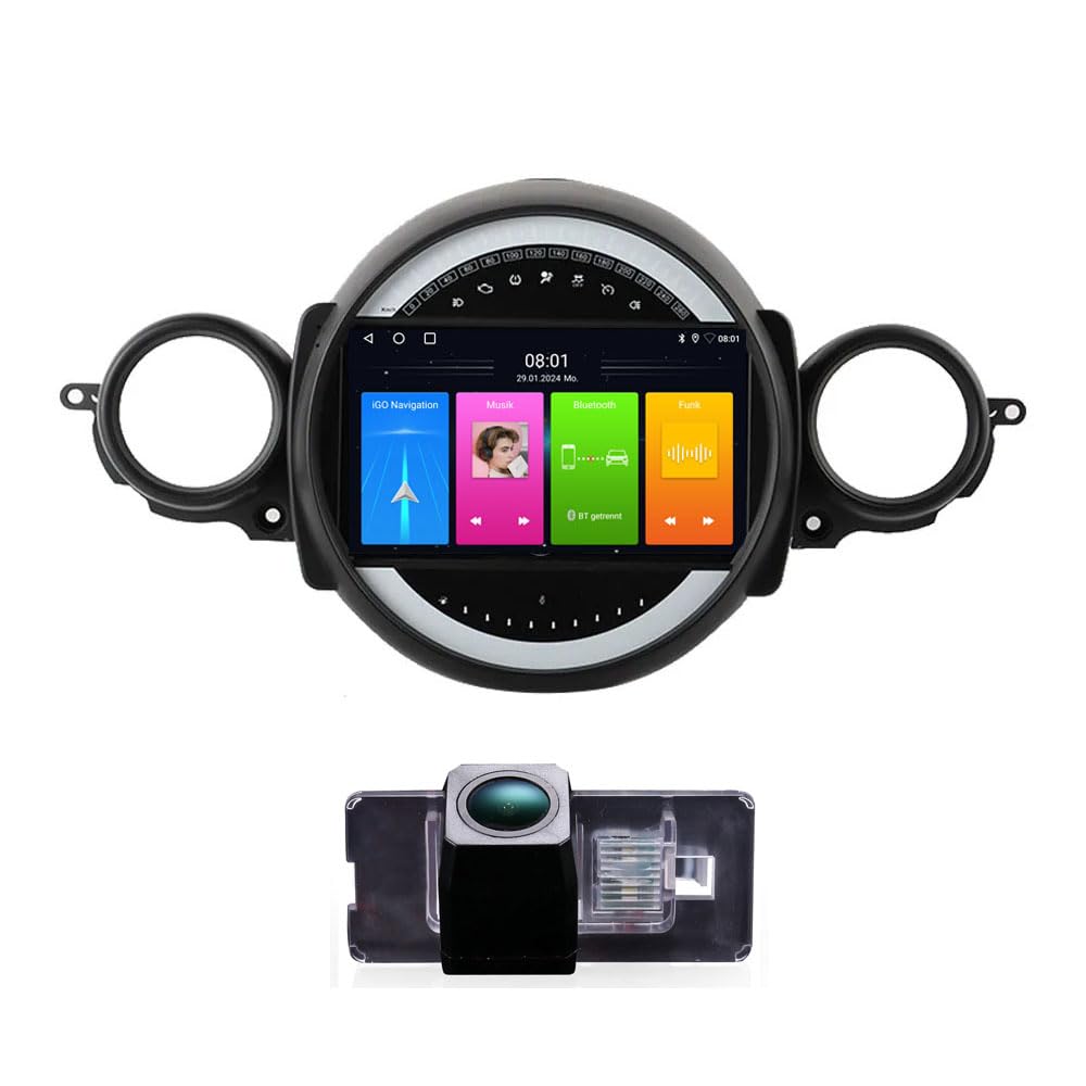 9'' AHD GPS navigācijas autoradio ar CANBUS, wireless CarPlay, Android, BMW Mini Cooper R50 R52 R53 R56 R57 R58 R59 F55 F56 F57/R55/Countryman R60/Paceman R61