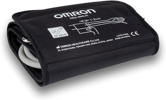 OMRON universālā aproce - piemērota augšdelma asinsspiediena mērītājiem, rokas apkārtmēram 22–42 cm, viegli uzlikt.