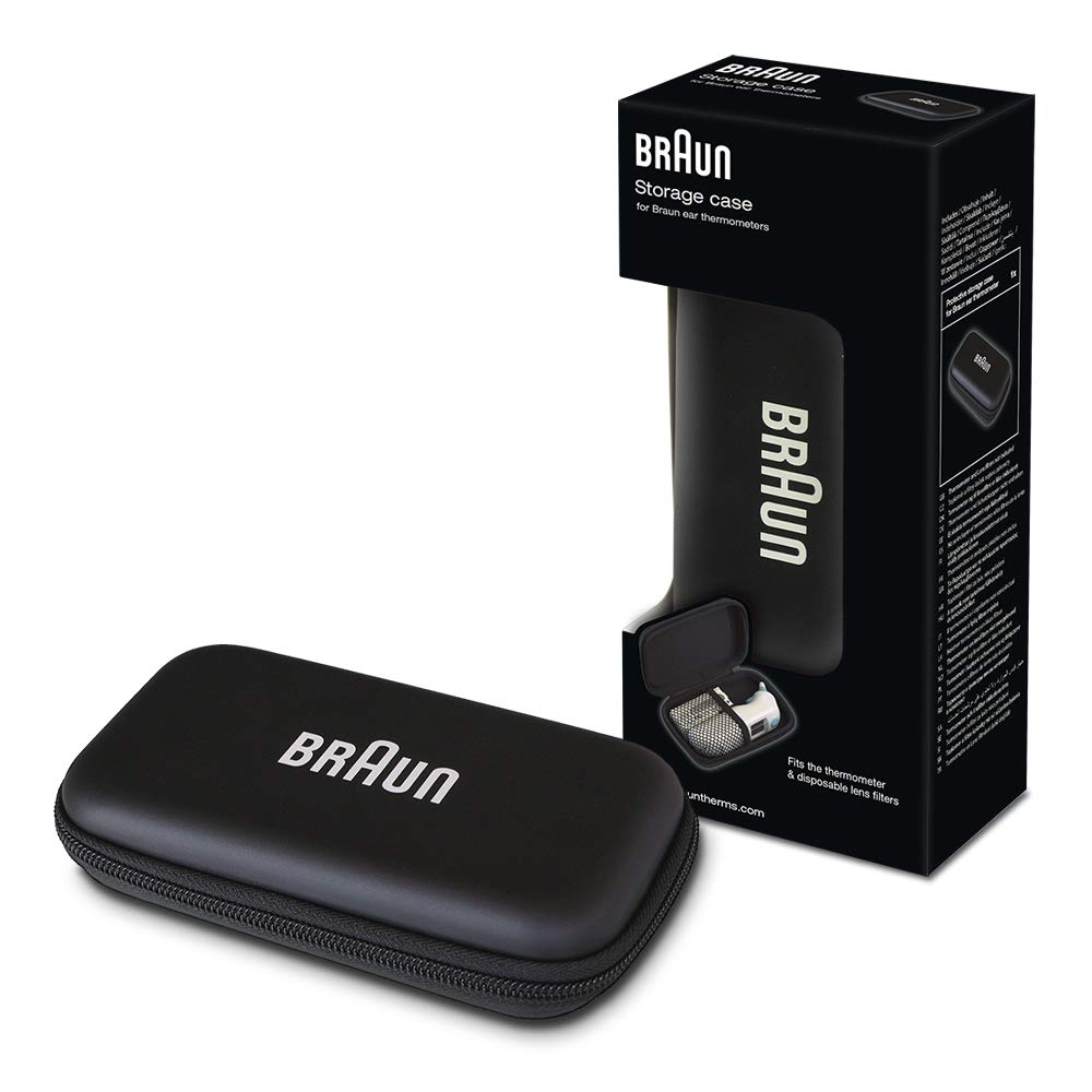 Braun Healthcare aizsargājošs uzglabāšanas futrālis - izturīgs, kompakts dizains priekš ThermoScan ausu termometra.
