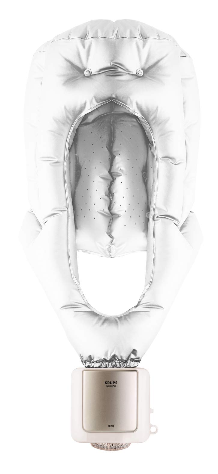 Krups sausā cepure, 2 temperatūras līmeņi, aukstā gaisa funkcija, apjomīgiem matiem, garš kabelis, uzglabāšanas soma, 600 vati, balta, CF6000N1