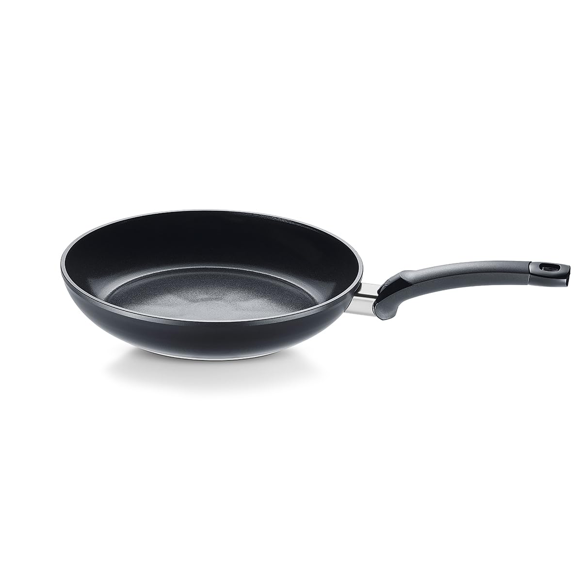 Fissler Ceratal Classic Orbit Black - 28 cm aluminum frying pan with non-stick ceramic coating, suitable for induction cooking.