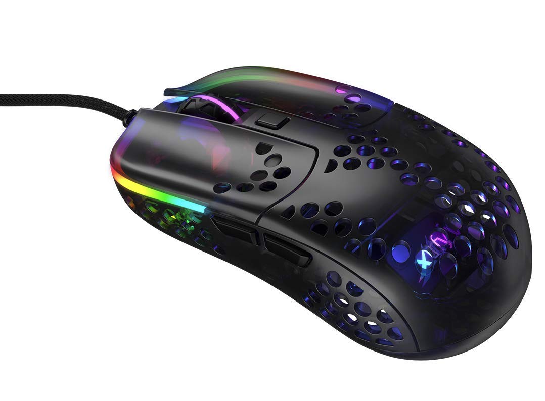 Xtrfy MZ1 - Īpaši viegla vadu spēļu pele, Pixart 3389 sensors, regulējams RGB apgaismojums, unikāla forma optimālai mērķēšanai.