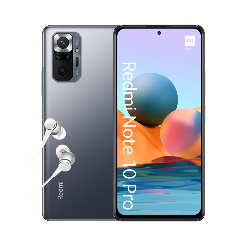 Xiaomi Redmi Note 10 Pro - 6+128 GB, 6.67" 120 Hz AMOLED, Snapdragon 732G, 108 MP quad camera, 5020 mAh, Onyx grey.