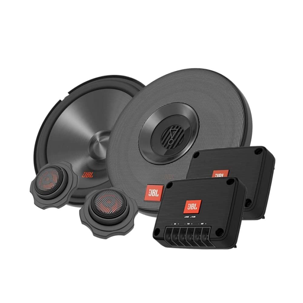JBL Club 602CTP 2-way auto skaņas sistēma - 210 Watt komponentu auto skaļruņu komplekts ar 165mm iebūvējamiem auto skaļruņiem, augstfrekvenču skaļruņiem un frekvenču filtriem, melns, 16cm