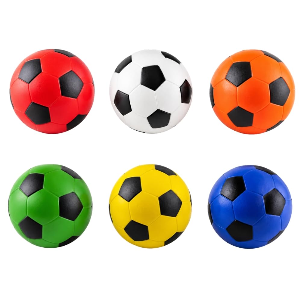SIROCO 3 mini futbola bumbu komplekts, daudzkrāsainas 10 cm, mīkstas bumbas bērniem