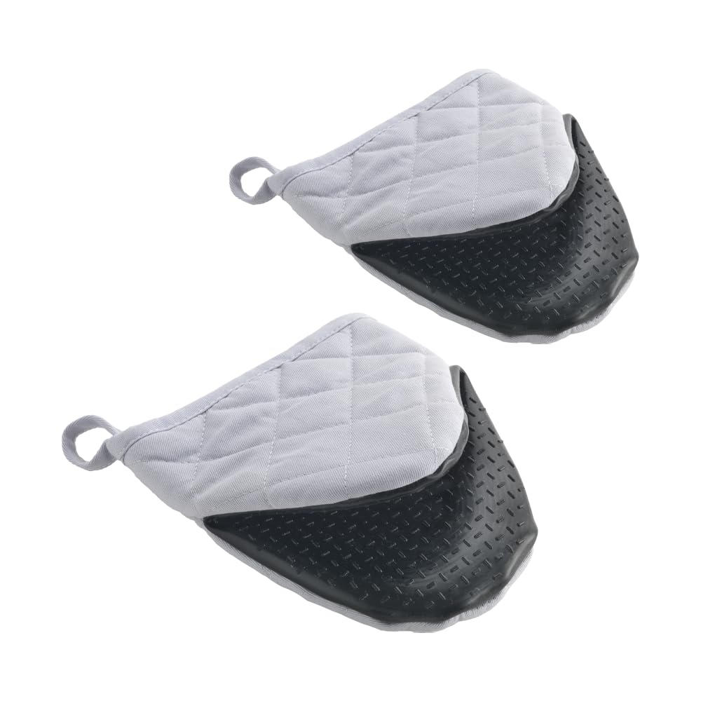 Metaltex cepeškrāsns cimdi, 1 pāris, neslīdoši, kokvilnas, 14 cm, pelēki