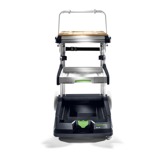 Festool mobilā darbnīca MW 1000 Basic - kompakta, ar izvilkumu, ideāla mobilai koka apstrādei.