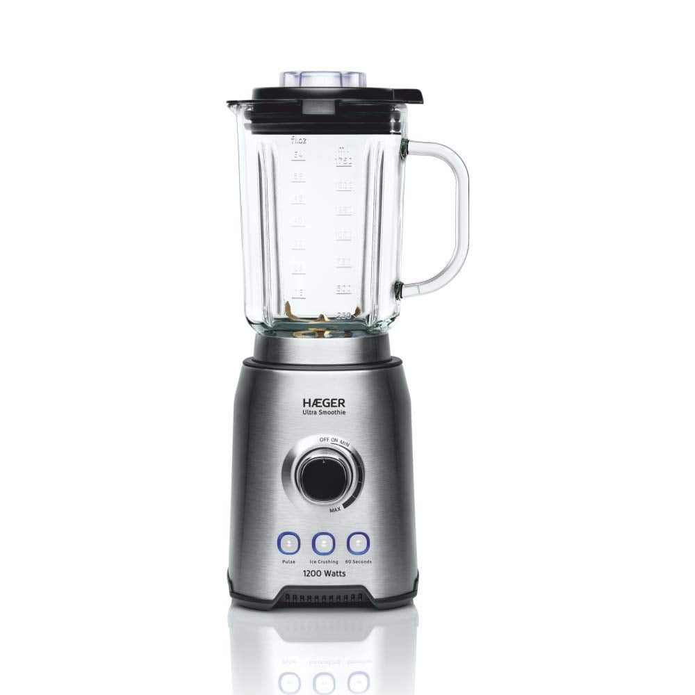 Haeger Ultra Smoothie 1200 W Blender - High-power, sleek design, multiple speed settings, perfect for smoothies and soups.