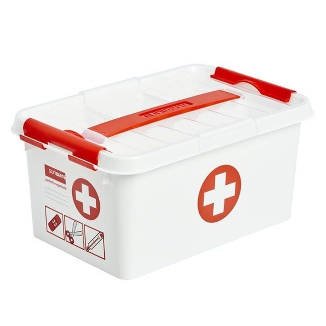 Pirmās palīdzības kaste Sunware Q-line 9L, 30x20x22,3cm, ar ieliktni