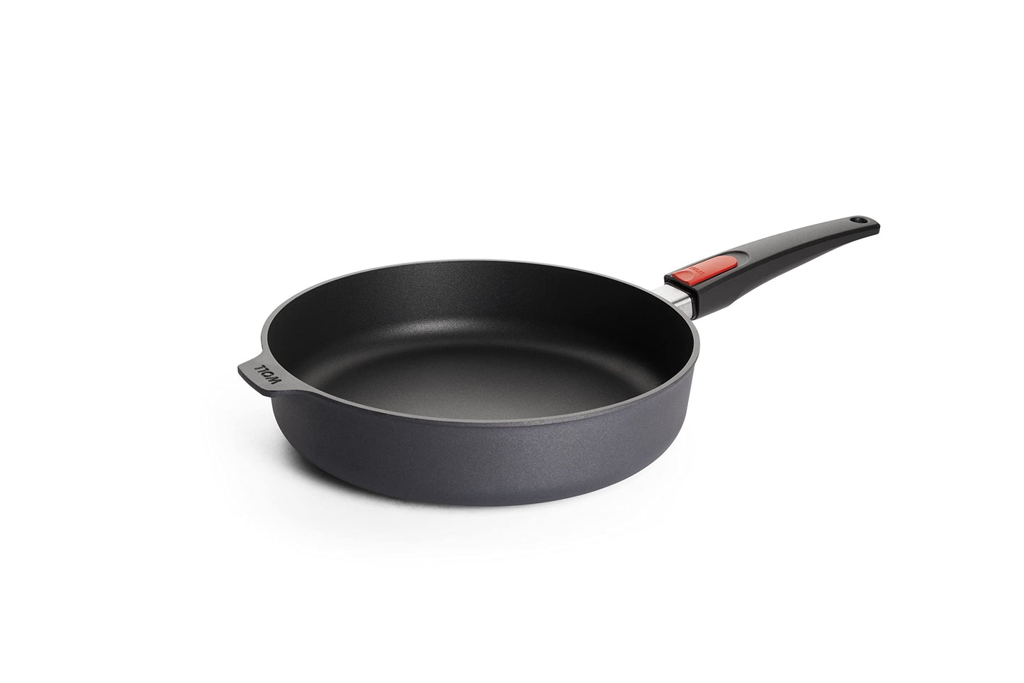 Woll Diamond Lite augstās malas panna - induktīva, Ø 28 cm, nelīpošs, cepeškrāsnī droša, ar noņemamu rokturi, antracīta.
