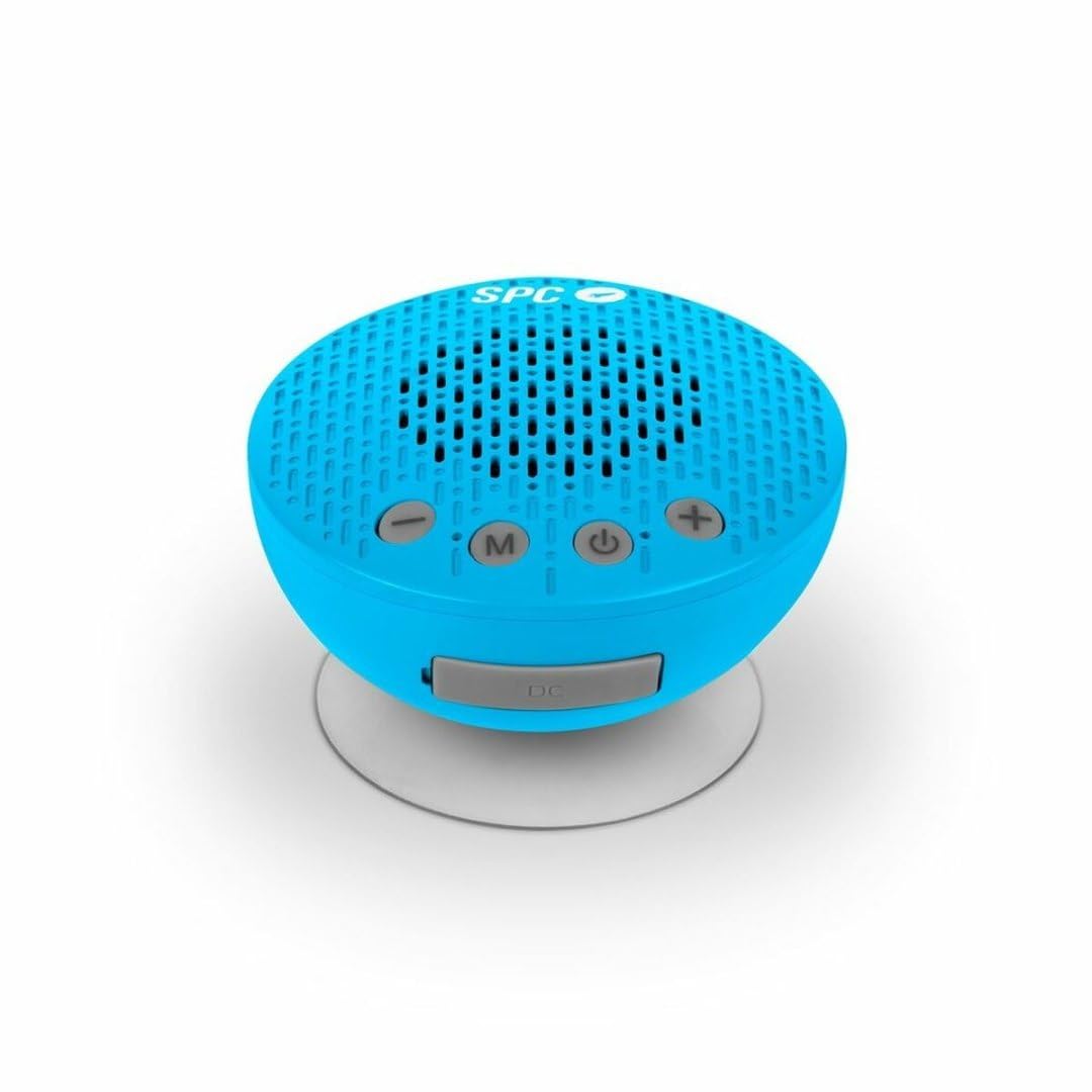SPC Splash 2 bezvadu Bluetooth 5.0 skaļrunis dušai ar piesūcekni, IPX5, FM radio, brīvroku funkcija, mikrofons, zils