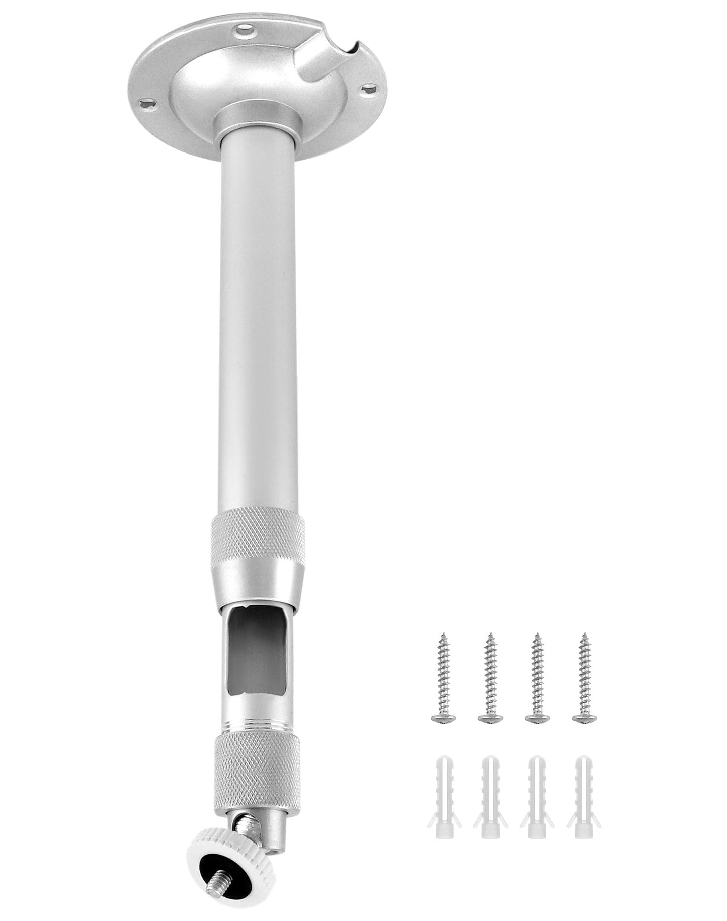 QWORK® projektora turētājs griestiem vai sienai, regulējams 20-40cm, universāls 1/4 vītne, mini projektoram, digitālajai kamerai, videokamerai