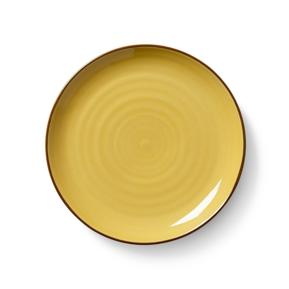 Kähler Design Colore plakanā keramika, izgatavota ar rokām, krāsā: safrāna dzeltena, diametrs: 19 cm, 690600, 3