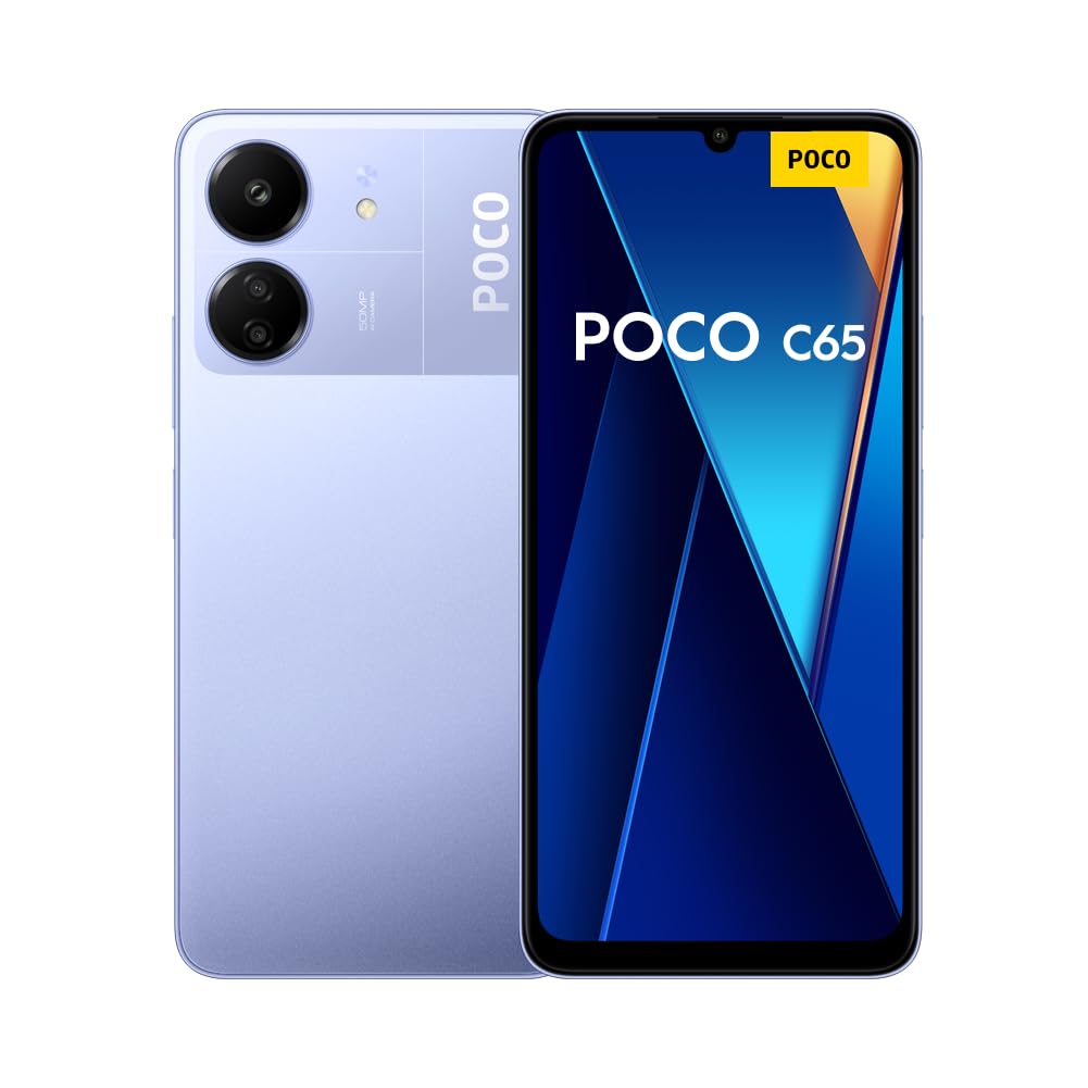 Xiaomi Poco C65 - 6.74” 90Hz display, 5000 mAh battery, 50MP AI triple camera, 6+128GB, violet, 2-year warranty.