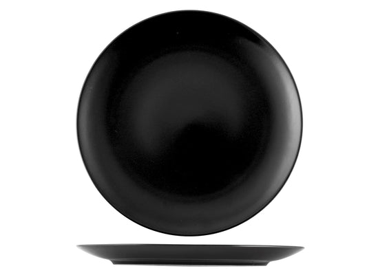 H&h komplekts 6 plakanie šķīvji Denver - melnas akmens keramikas, 26 cm, moderns dizains, izturīgs un elegants.