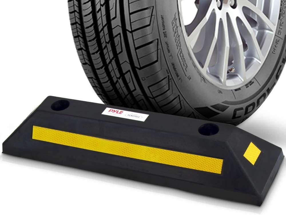 Pyle parkošanās palīgs garāžai auto – sākuma aizsardzība garāžai no cieta gumijas, auto apstāšanās ar atstarojošām svītrām, parkošanās palīgs parkošanās garāžai uz grīdas, izturīgi garāžas apstāšanās līdz 15t