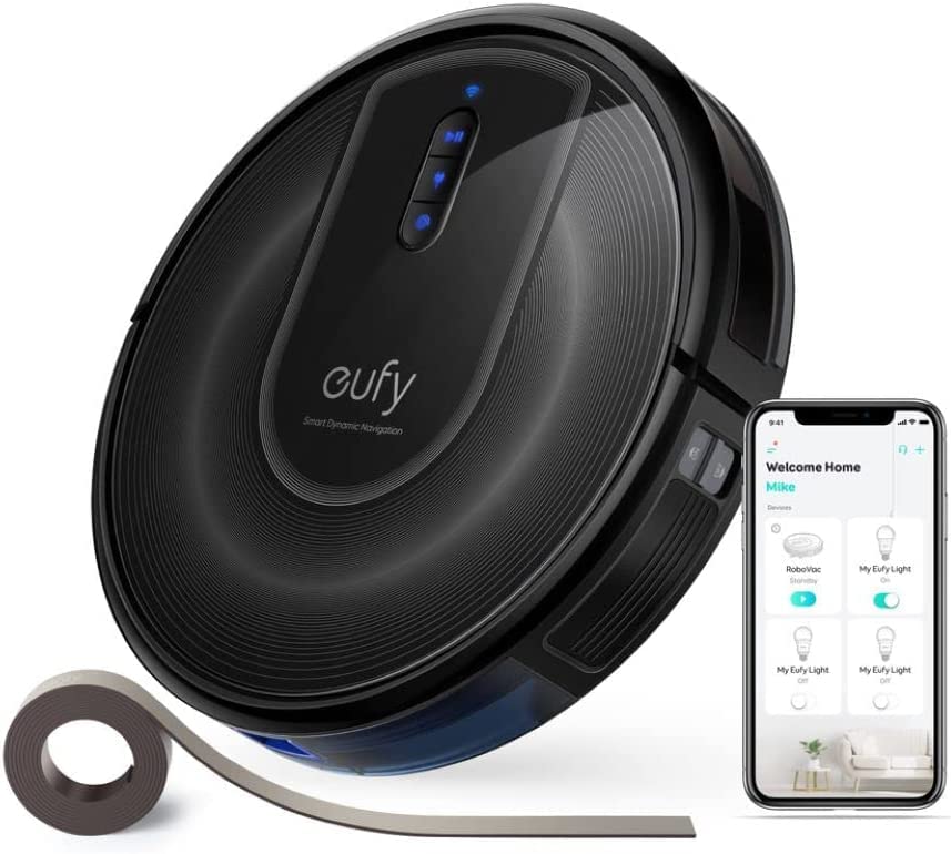 eufy RoboVac G30 Verge - Smart Dynamic Navigation 2.0, 2000 Pa suction, Wi-Fi, Alexa compatible, for carpets and hard floors