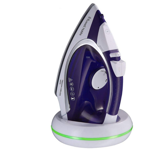 Russell Hobbs Supreme Steam Cordless Iron - 2400W, 135g/min steam boost, 300ml capacity, ceramic soleplate, 25s heat-up time