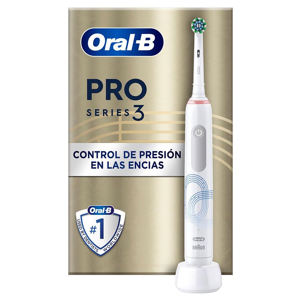 Oral-B Pro Series 3D elektriskā zobu birste, balta, 1 3D tīrīšanas birste, noņem zobu aplikumu, 3 tīrīšanas režīmi, taimeris, uzlādējama