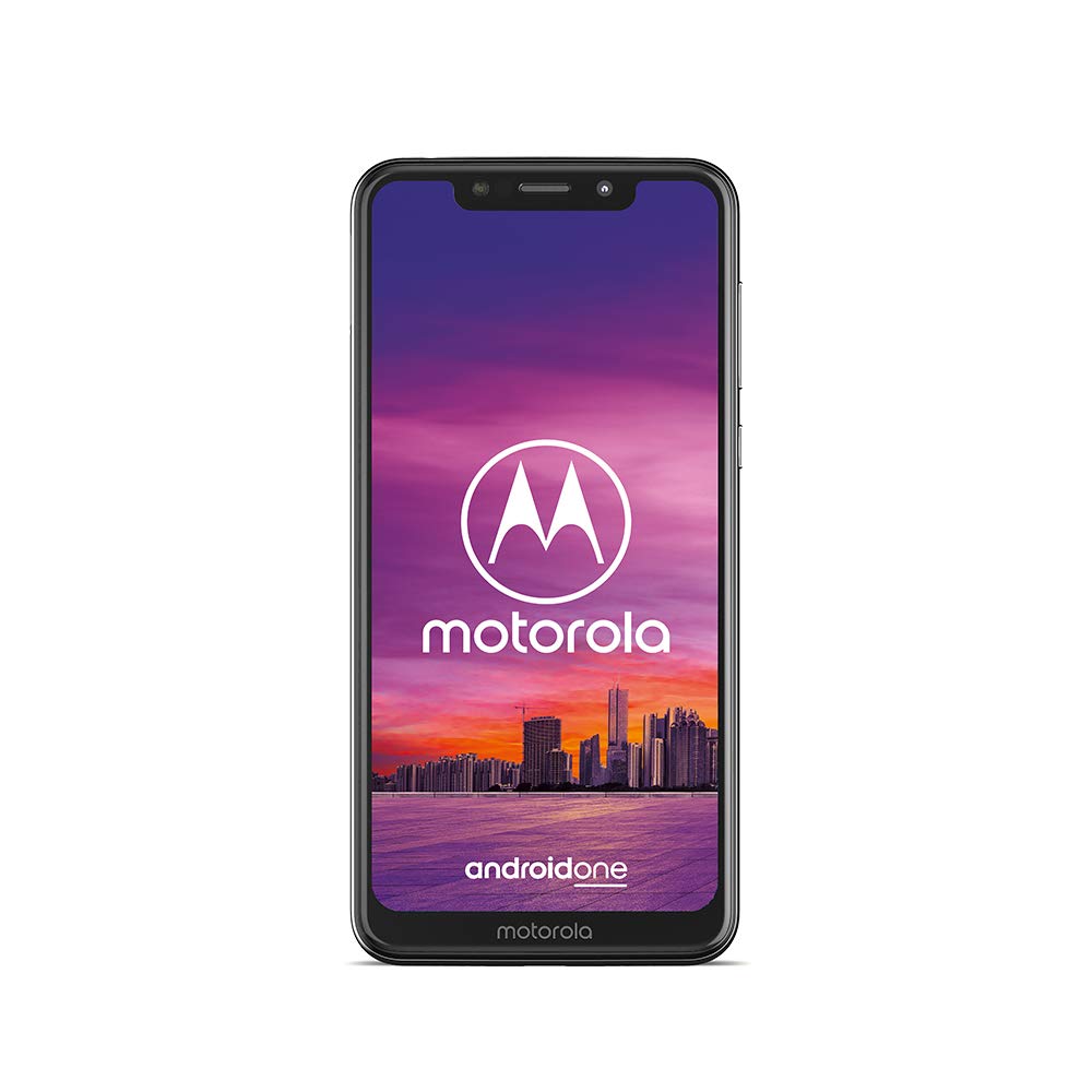 Motorola moto one - 5.9" display, 64GB storage, 4GB RAM, Android One, white with protective case.
