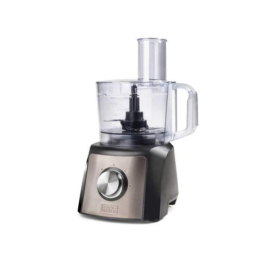 BLACK+DECKER BXFPA1200E - virtuves kombains, 1.200W, trauks 1,5l, 2 ātrumu līmeņi/turbofunkcija, 8 piederumi, pretpirkstu nospiedumu, nerūsējošā tērauda asmeņi un diski, BPA bezmaksas