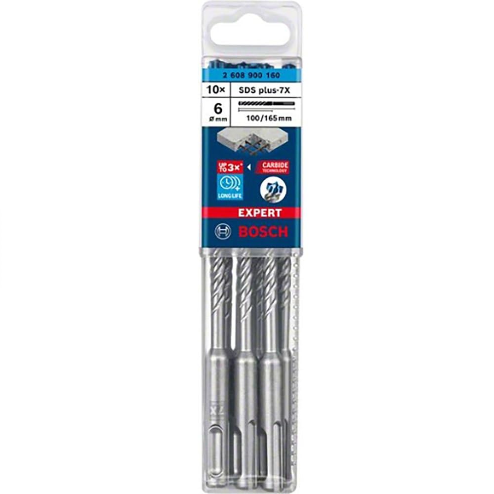Bosch EXPERT SDS plus-7X perforatoru urbju komplekts betonam 6x100x165mm, 10 gab.