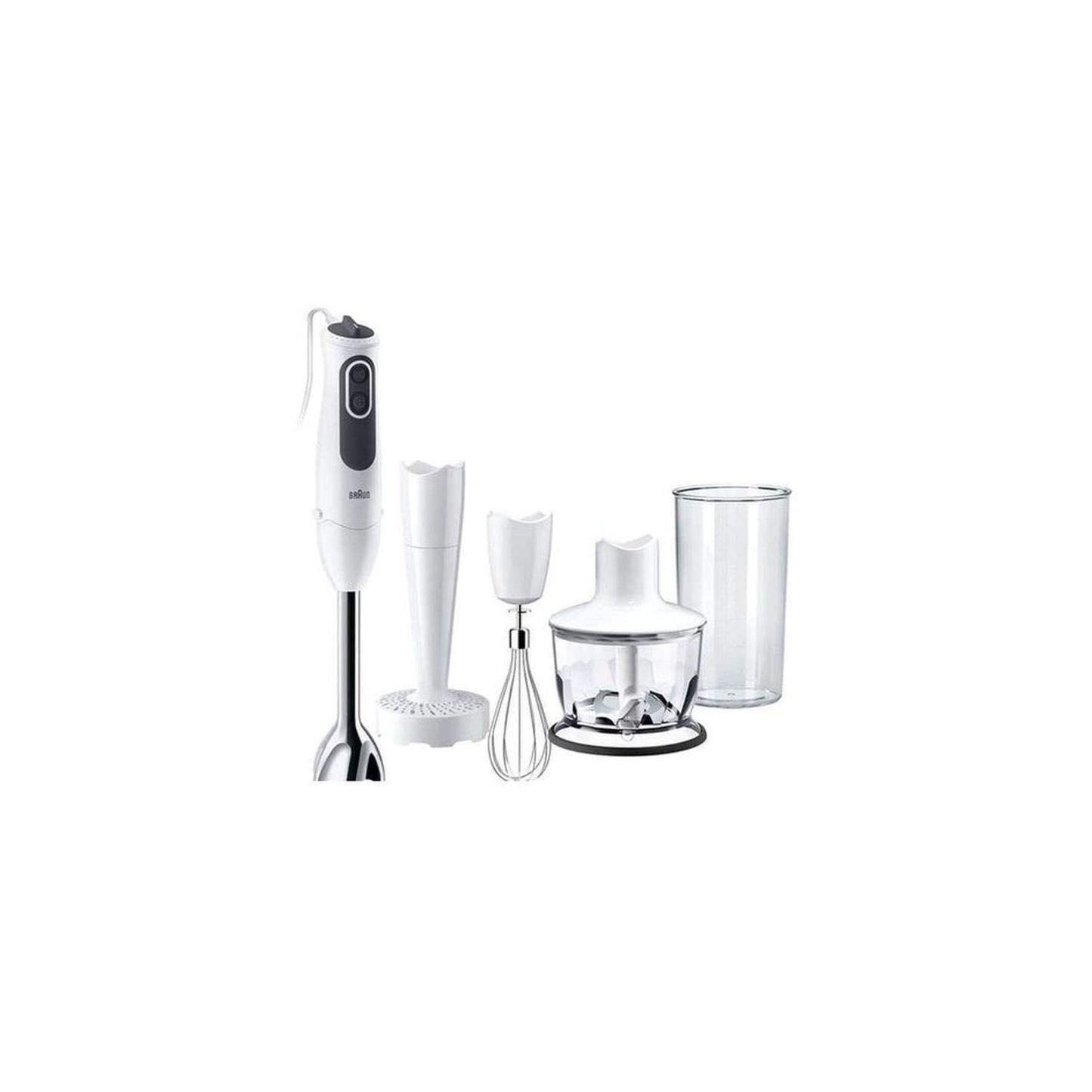 Braun Minipimer 3 Vario MQ3137 Mērce+ MQ 3137, 600 mililitri, Balts/Pelēks