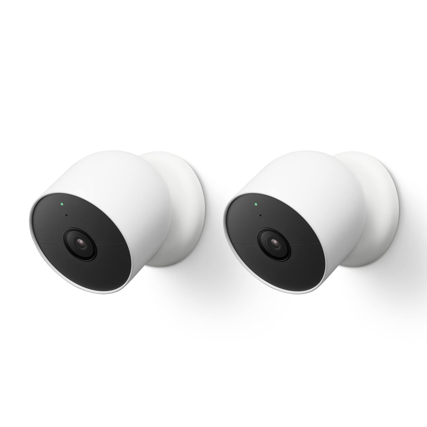 Google Nest Cam divu iepakojums – Inteliģenta uzraudzības kamera iekštelpās un ārā, 1080p, G3AL9, sniegs, 2 gab. (1 iepakojums)