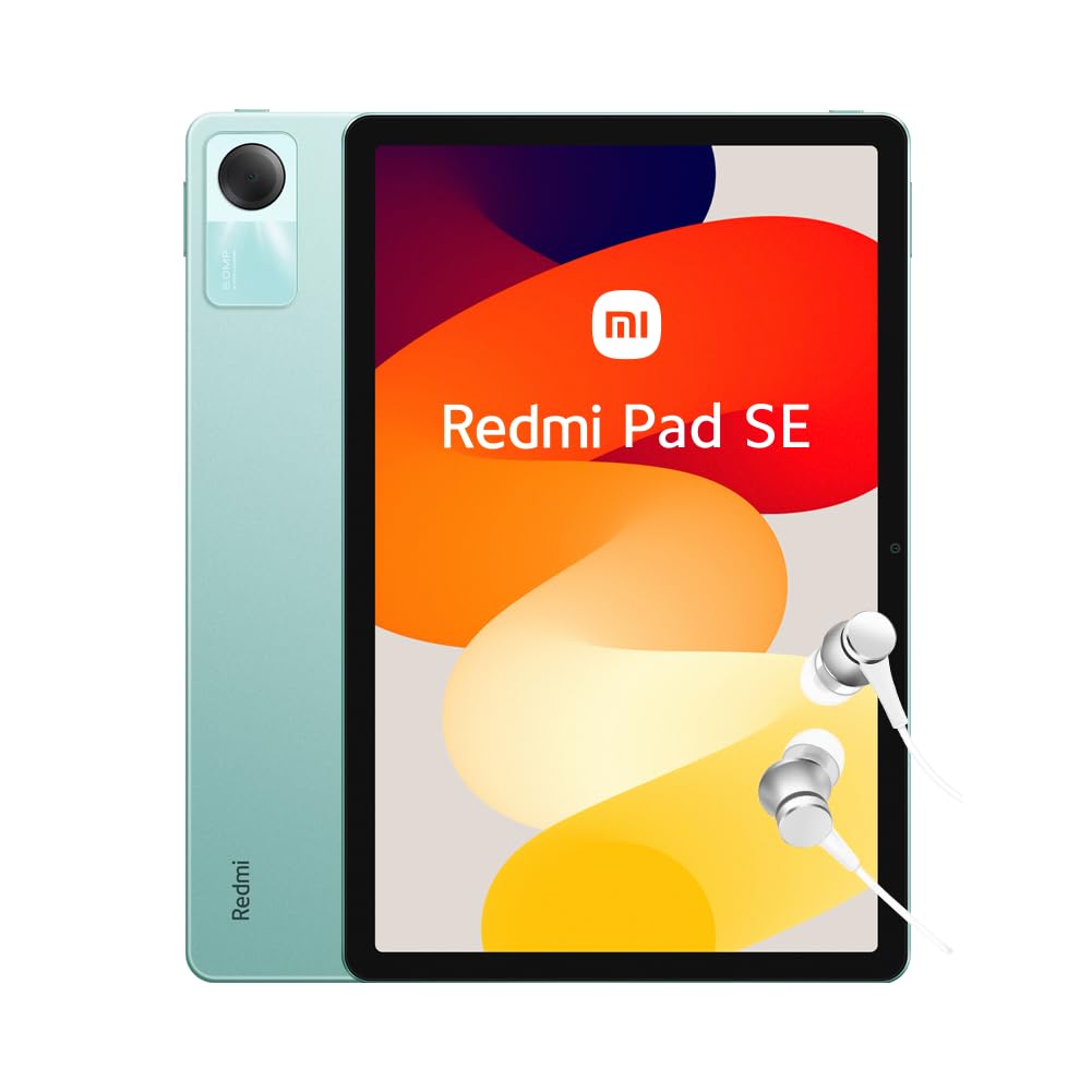 7. Xiaomi Redmi Pad SE Android planšetdators, 11" FHD+ displejs, WiFi, 8000mAh akumulators, MIUI 14, 4+128G(1TB TF), četri stereo skaļruņi ar Dolby Atmos, Mind Green (DE versija + 2 gadi garantija)