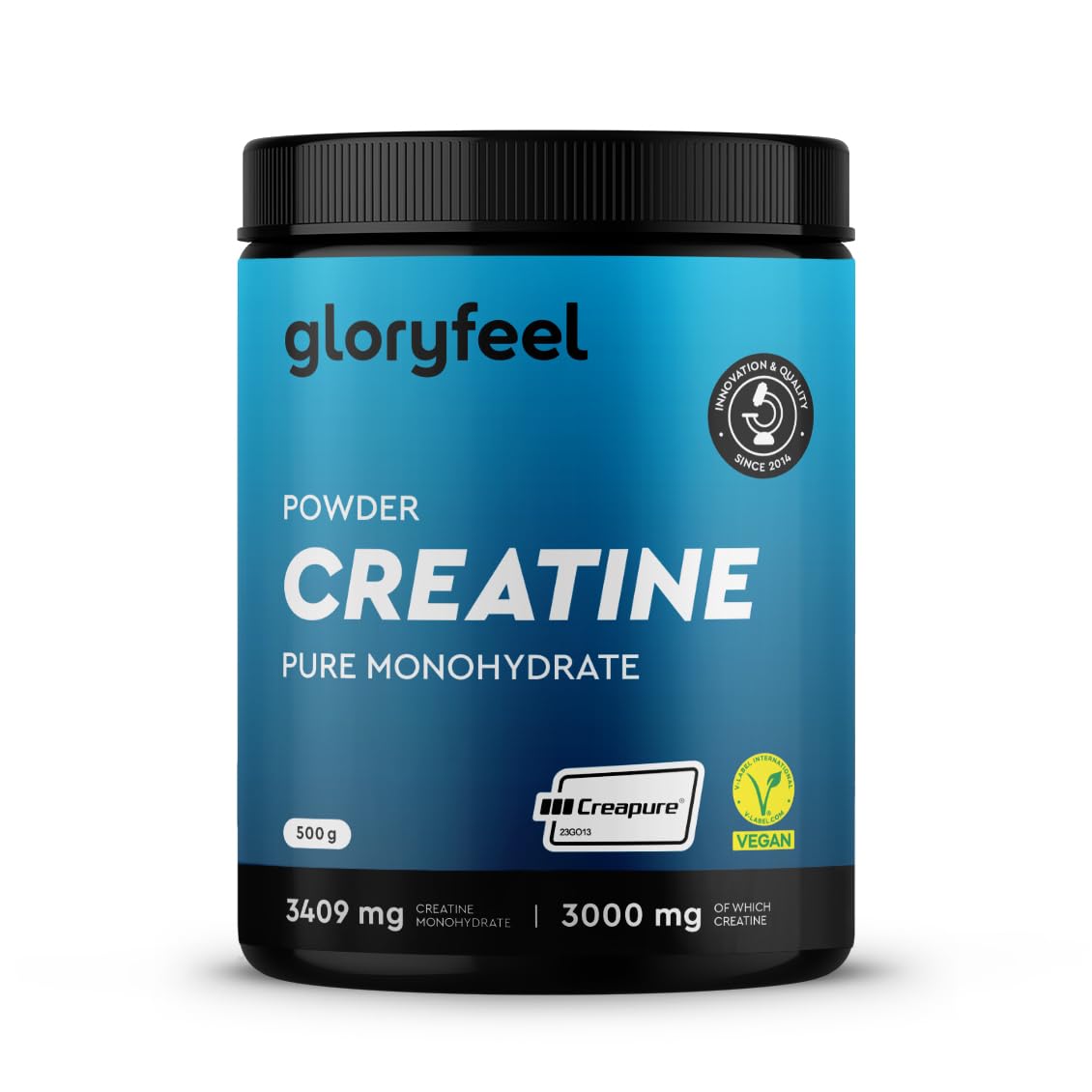 Kreatīns monohidrāts Creatin Monohydrat 500g (Creapure®) - 99,99% tīrs mikronizēts pulveris - 146 porcijas - premium izejviela no Vācijas - laboratoriski pārbaudīts, ražots Vācijā