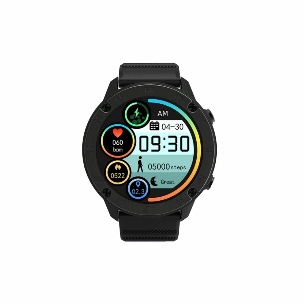Blackview X5 Smartwatch - 1.3-inch display, sleek design, fitness tracking features, stylish black color.